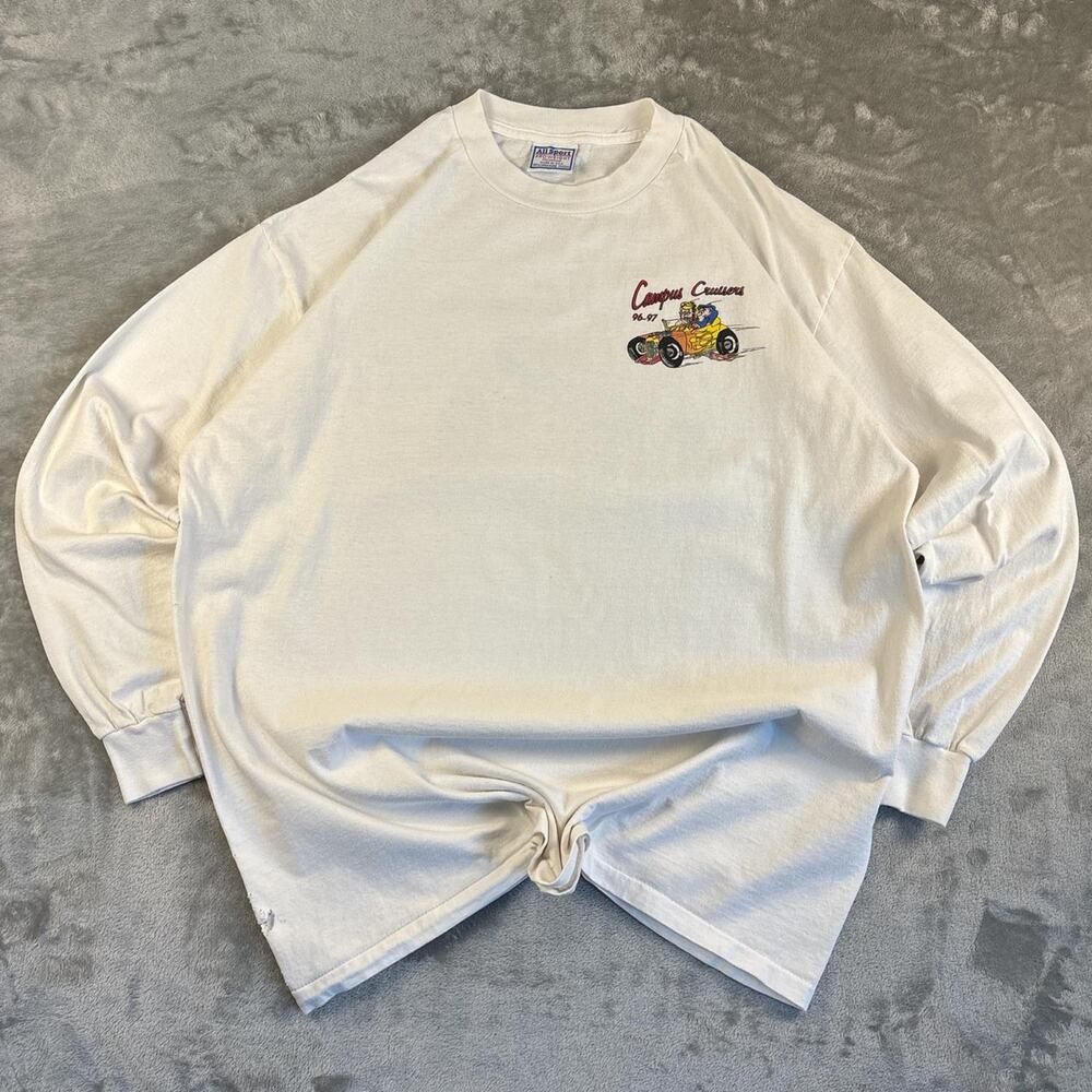 Vintage Campus Cruisers 96-97 Hot Rod Graphic Long Sleeve T Shirt Mens